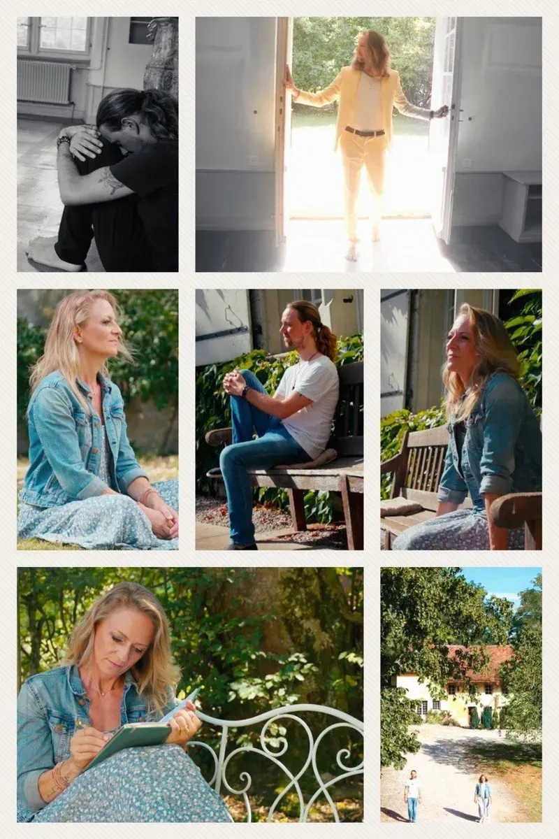 Collage verschiedener Szenen mit Barbara Andrey und Maik aus «Du sagst».